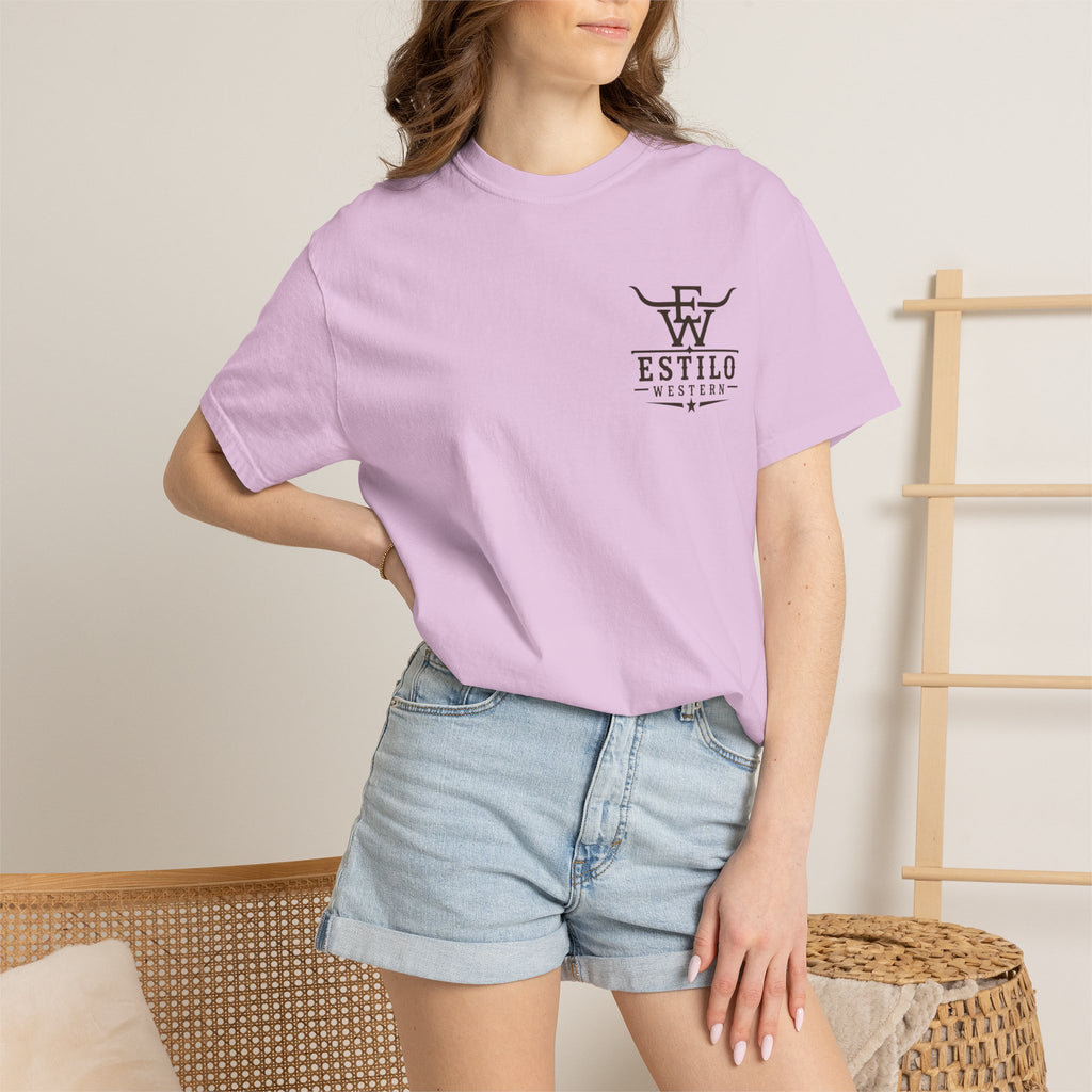 Western Estilo Graphic T-Shirt — Cowhide Logo Print