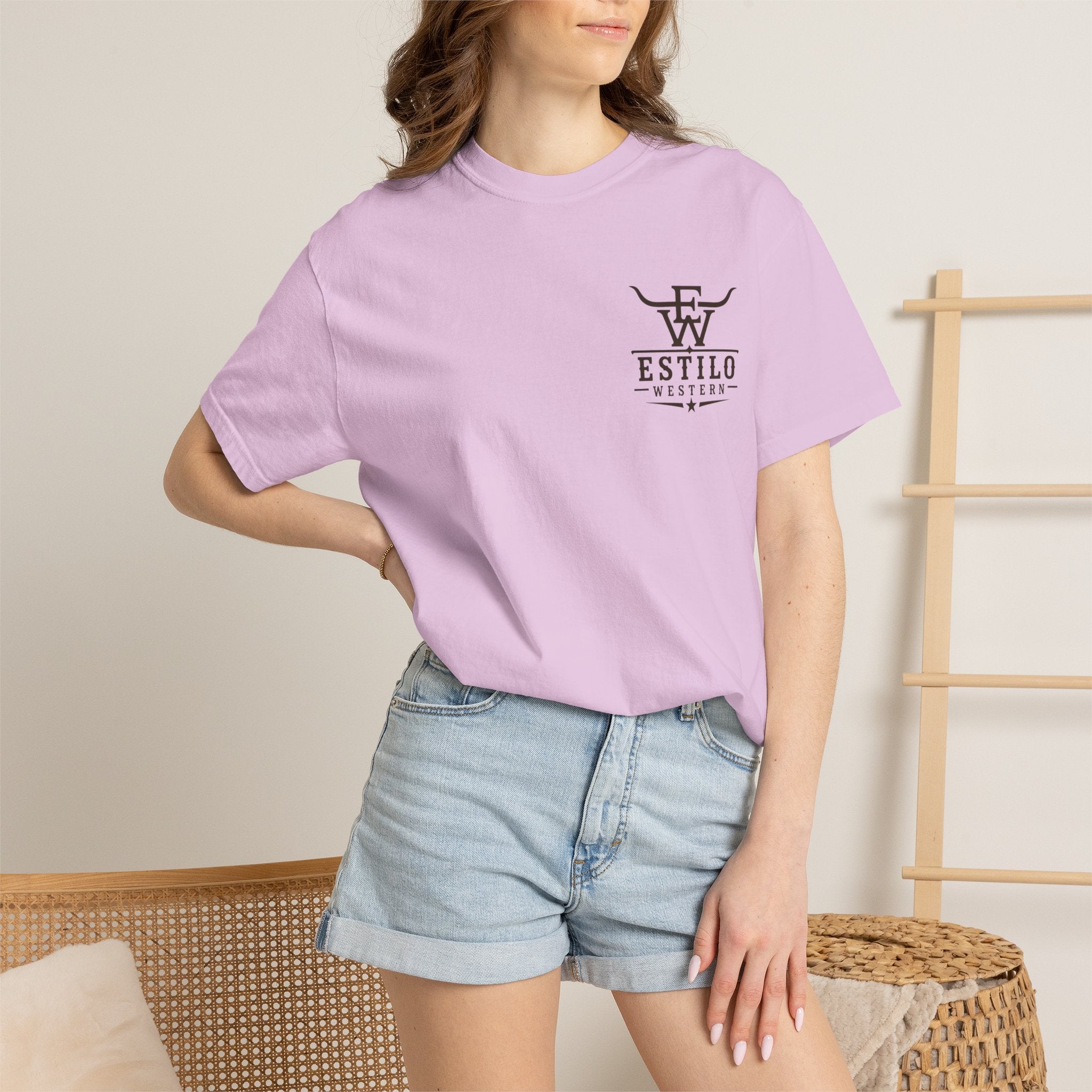 Western Estilo Graphic T-Shirt — Cowhide Logo Print