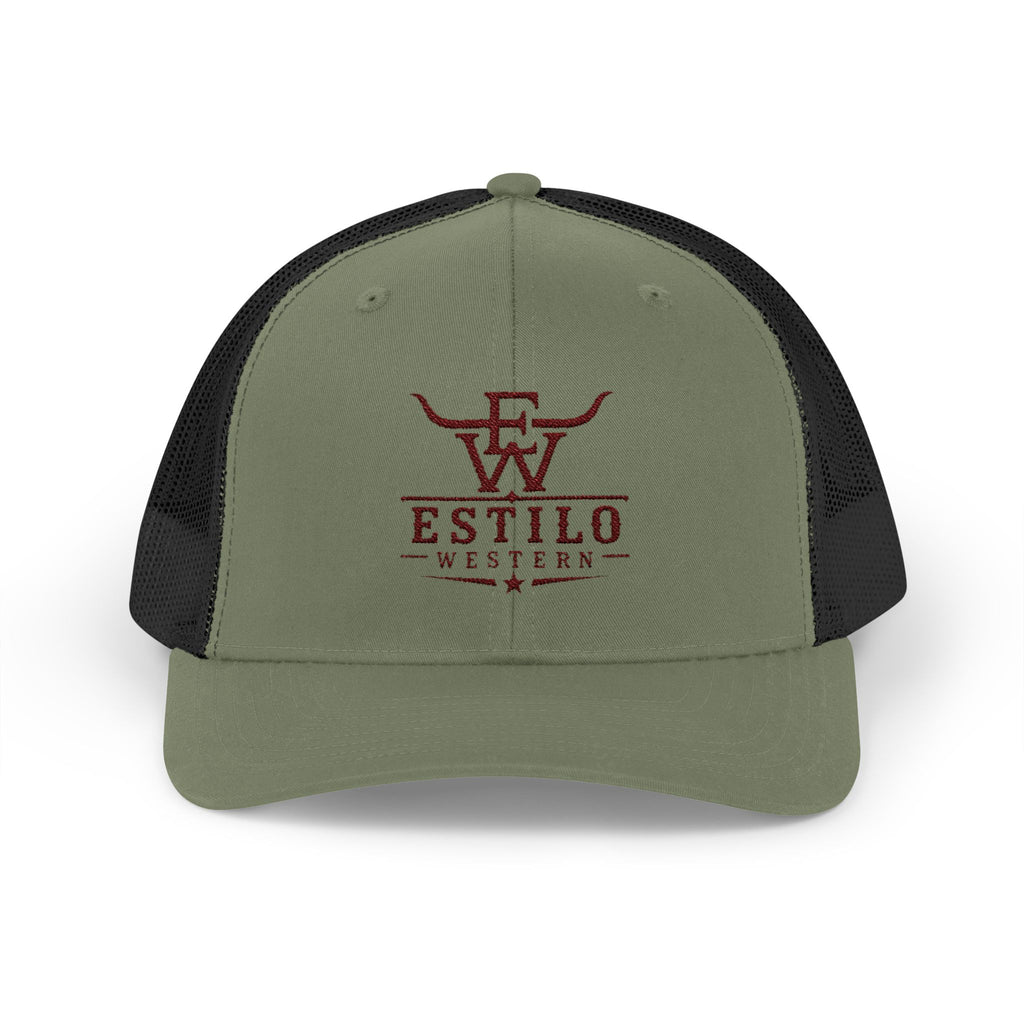Western Estilo Embroidered Trucker Cap – Cowboy Snapback Mesh Hat