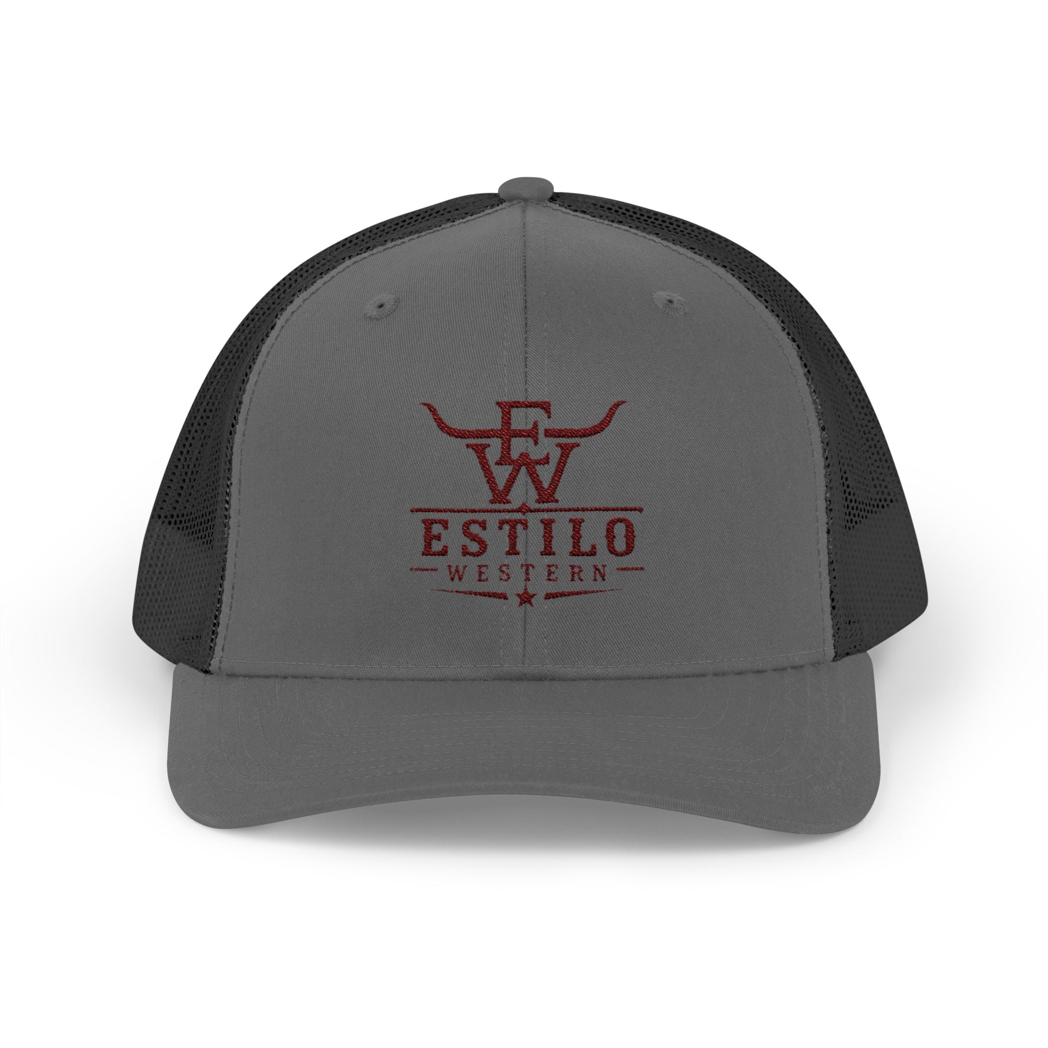 Western Estilo Embroidered Trucker Cap – Cowboy Snapback Mesh Hat