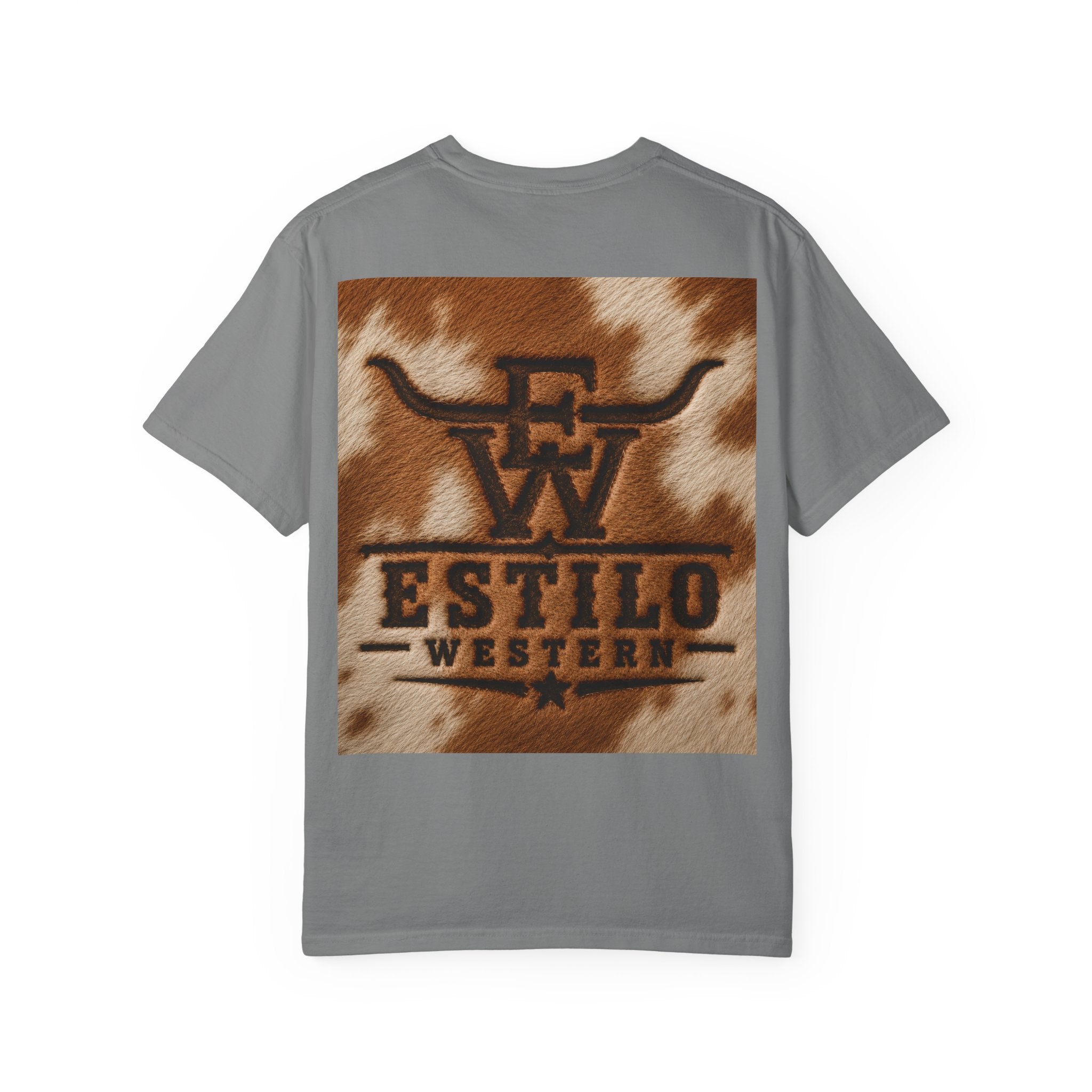 Western Estilo Graphic T-Shirt — Cowhide Logo Print