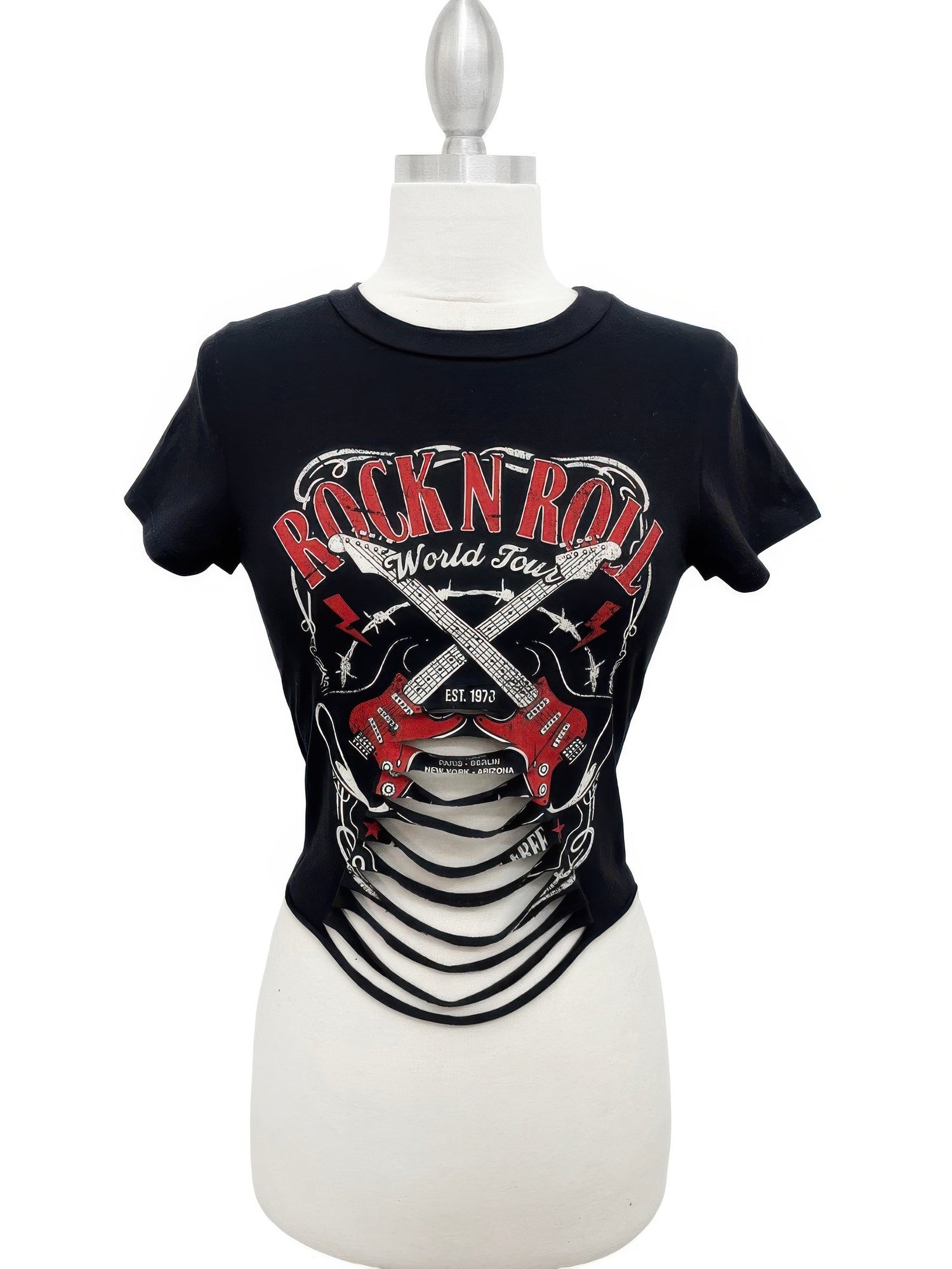 Rock N Roll World Tour Laser-cut Graphic Tee