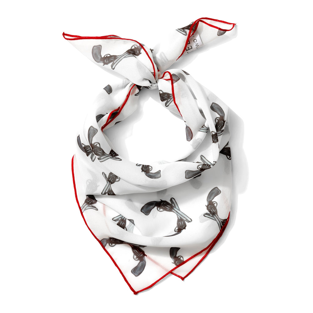 Guns Up Chiffon Scarf | 20" Square Scarf