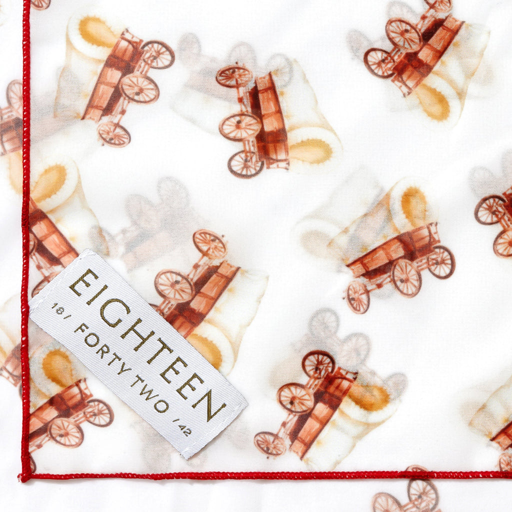 Wagon Chiffon Scarf | 20" Square Scarf