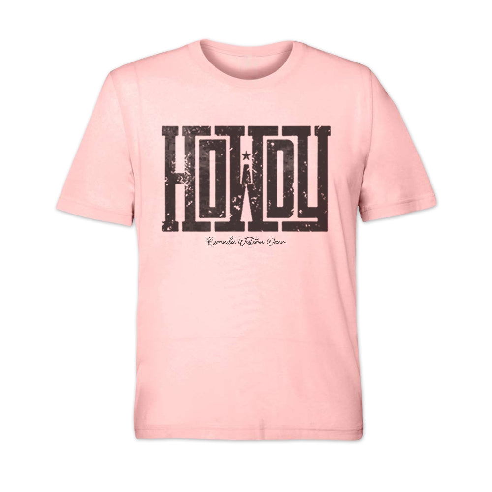 Howdy - Adult Unisex Western Tee T-Shirt - Color Group 2