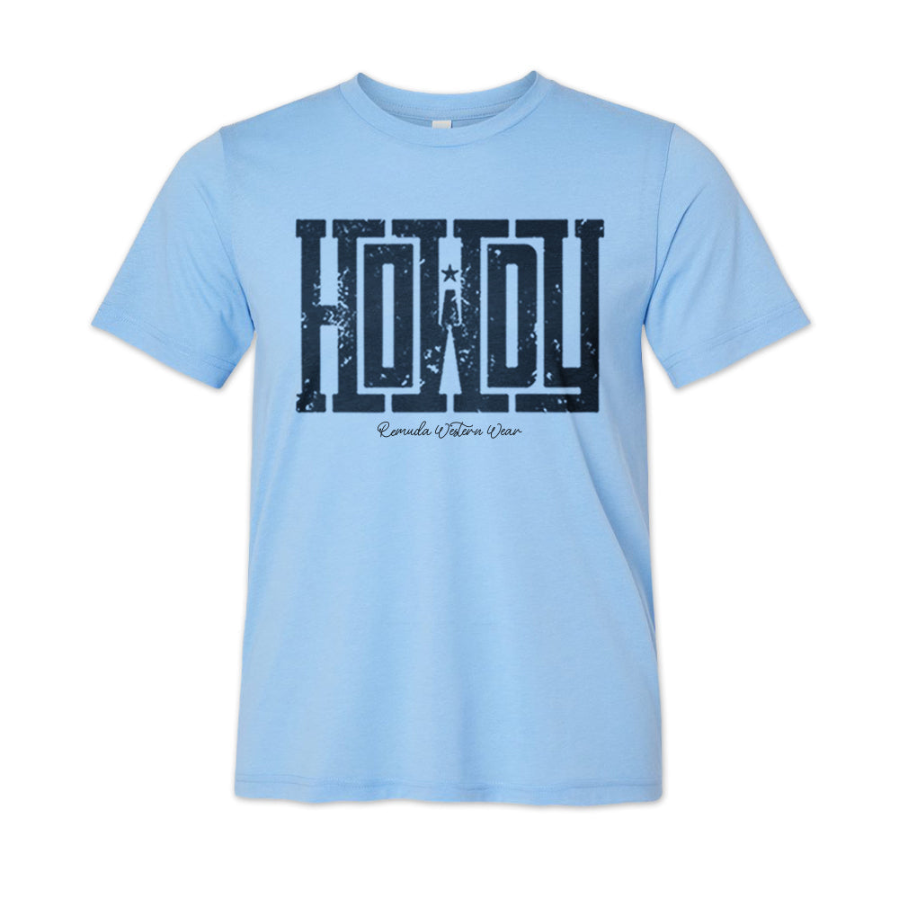 Howdy - Adult Unisex Western Tee T-Shirt - Color Group 2