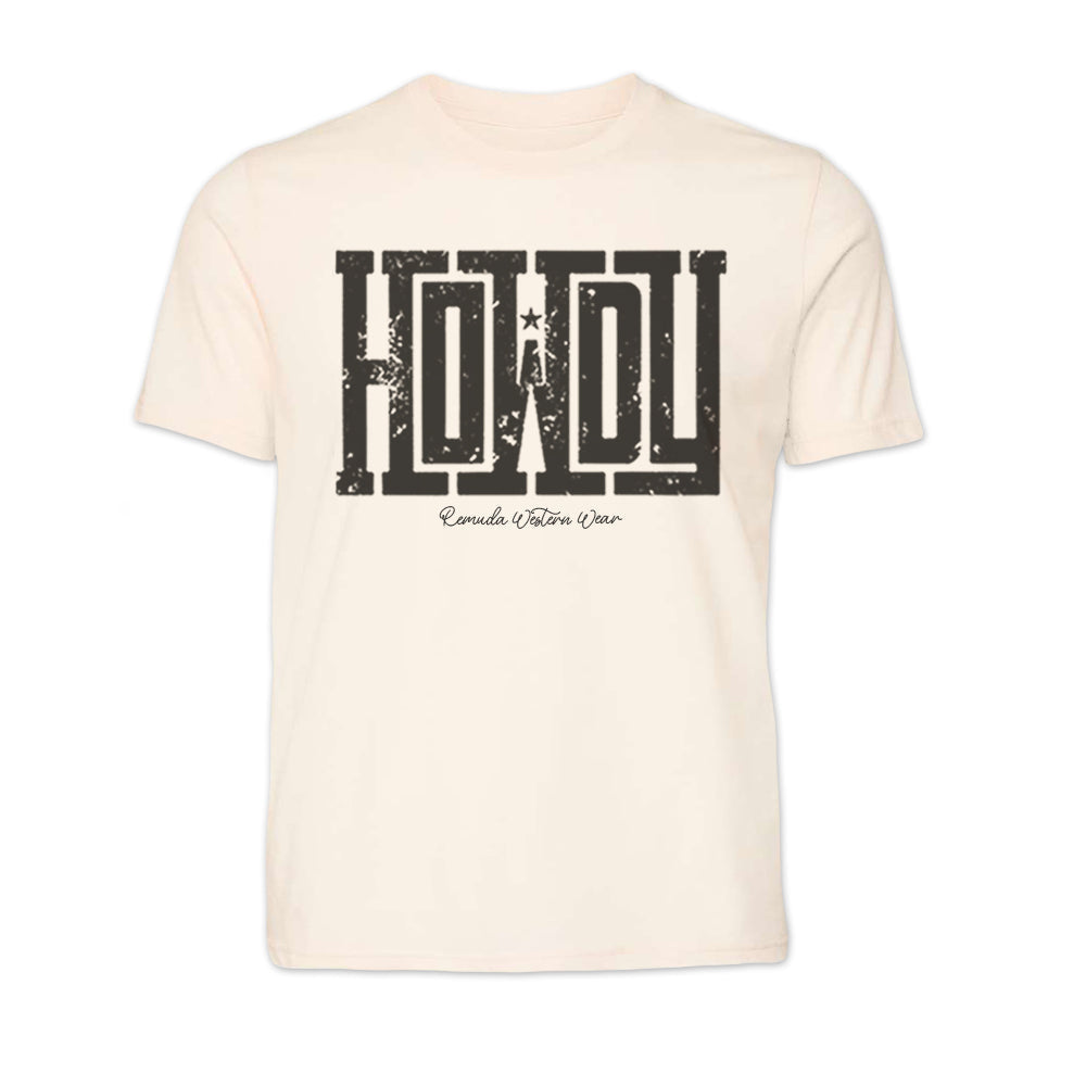 Howdy - Adult Unisex Western Tee T-Shirt - Color Group 2