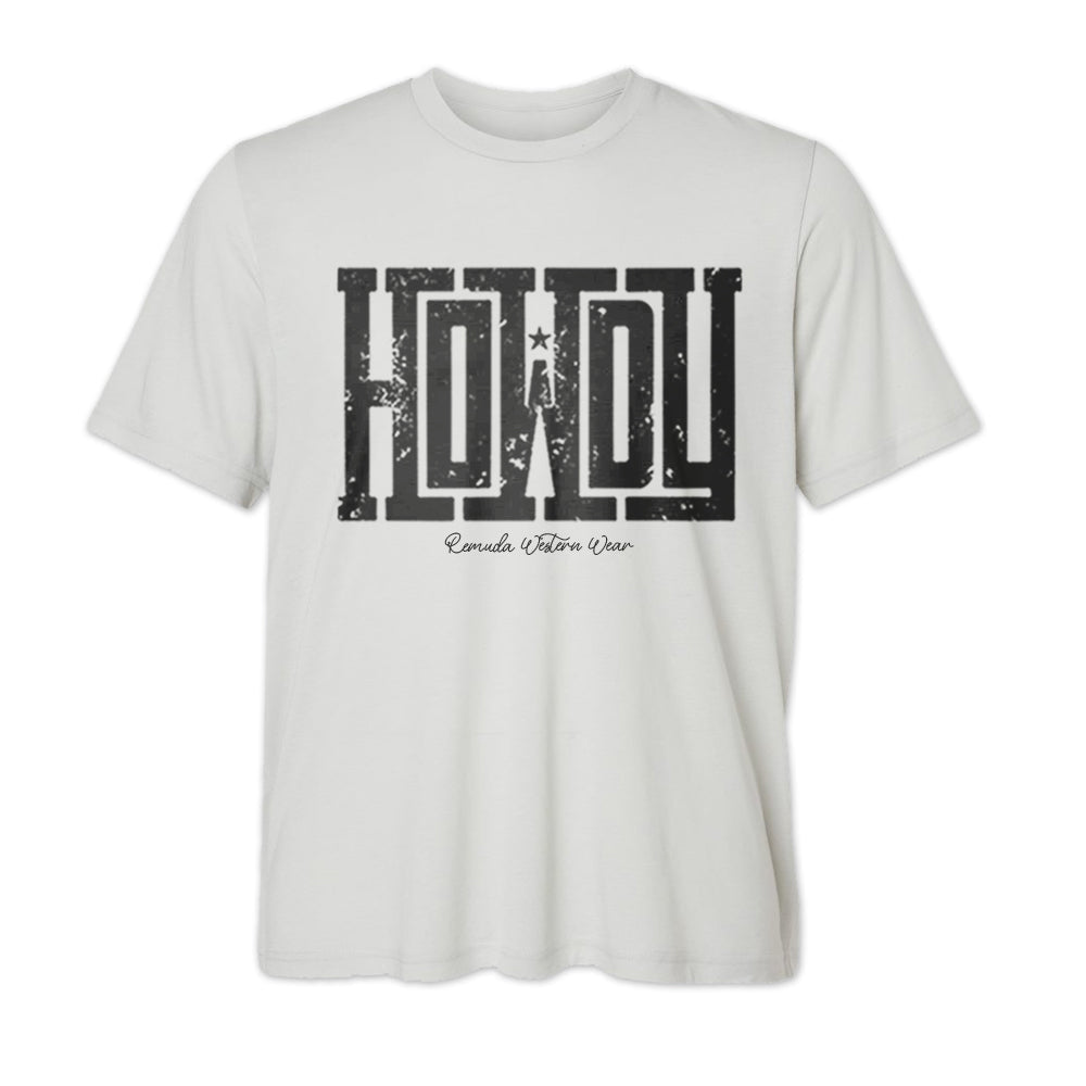 Howdy - Adult Unisex Western Tee T-Shirt - Color Group 2