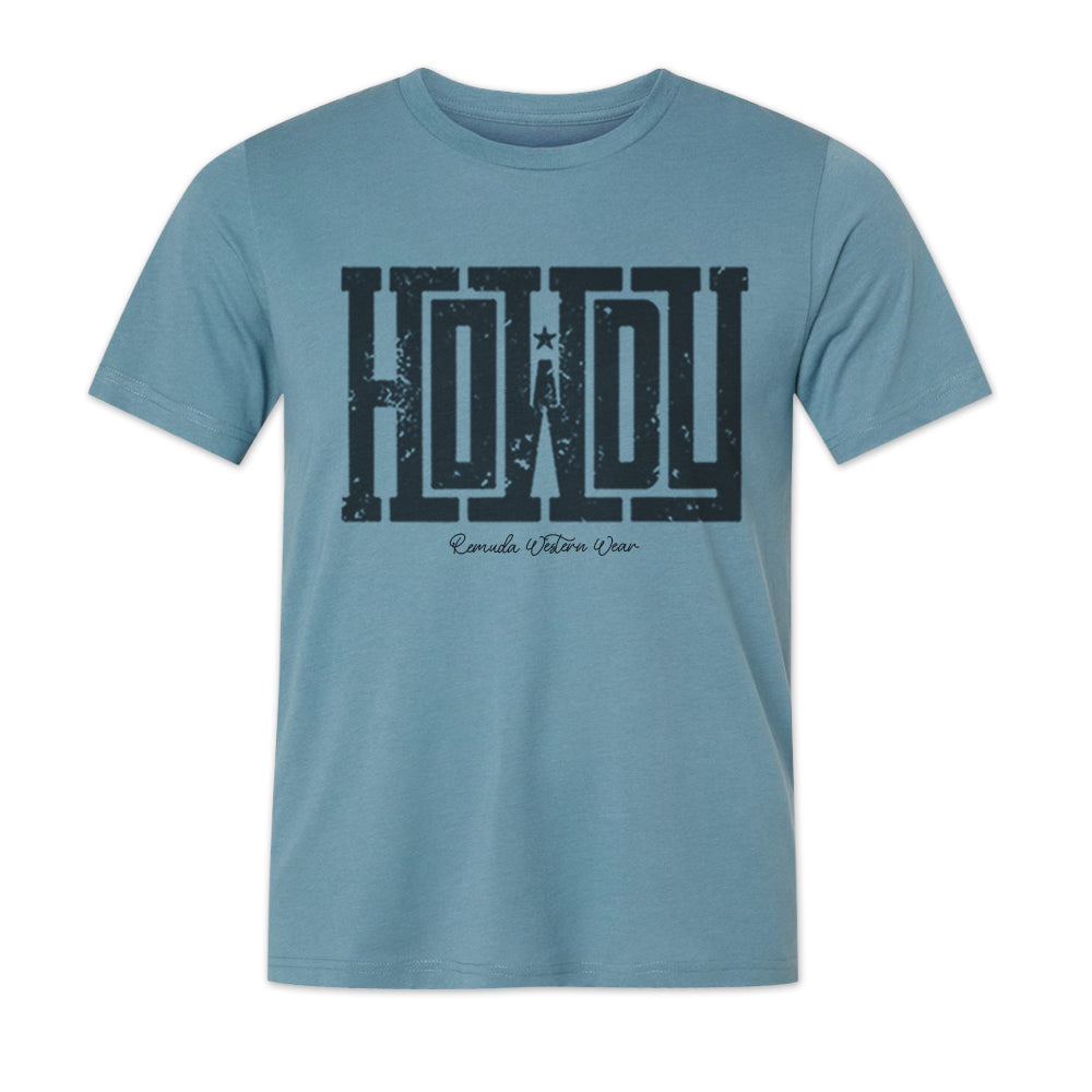 Howdy - Adult Unisex Western Tee T-Shirt - Color Group 2